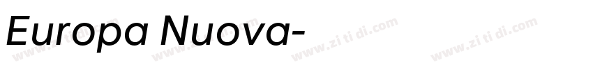 Europa Nuova字体转换